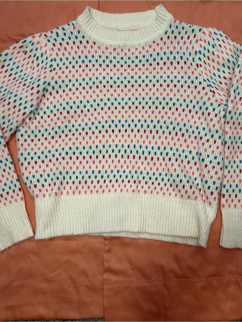 St Johnson's Bay colorful patterned knit sweater, size large